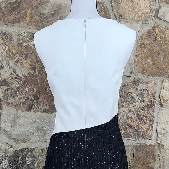 NWT St John 12 Colorblock Tuxedo Cocktail Dress - Picture 5 of 11